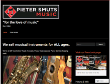 Tablet Screenshot of pietersmutsmusic.co.za